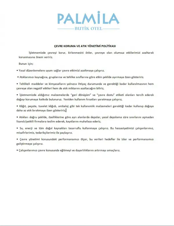Çevre Koruma ve Atık Yönetimi Politikamız